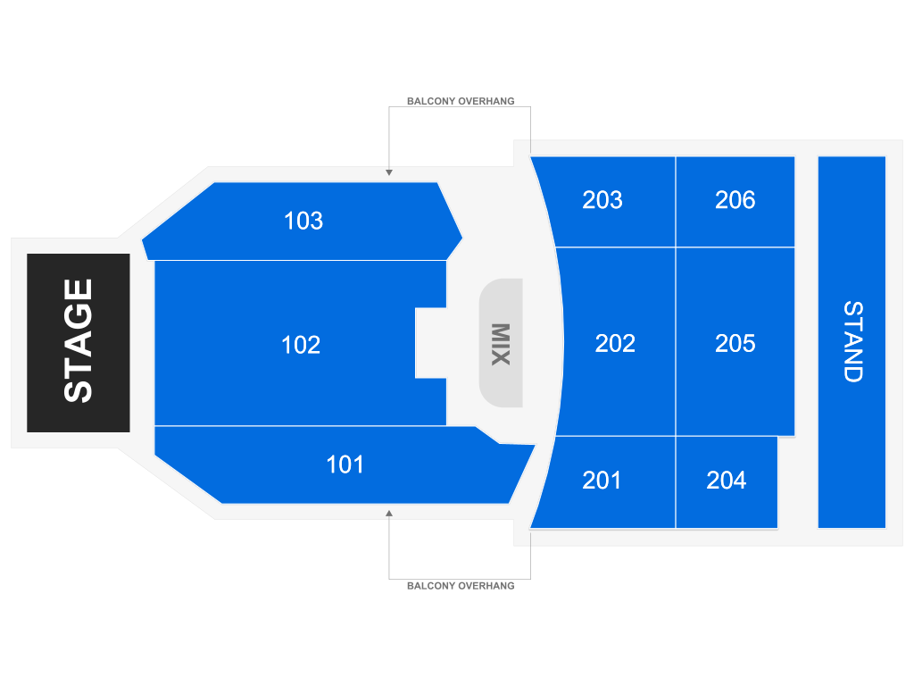 Venue seating chart for Sheng Wang for reference only