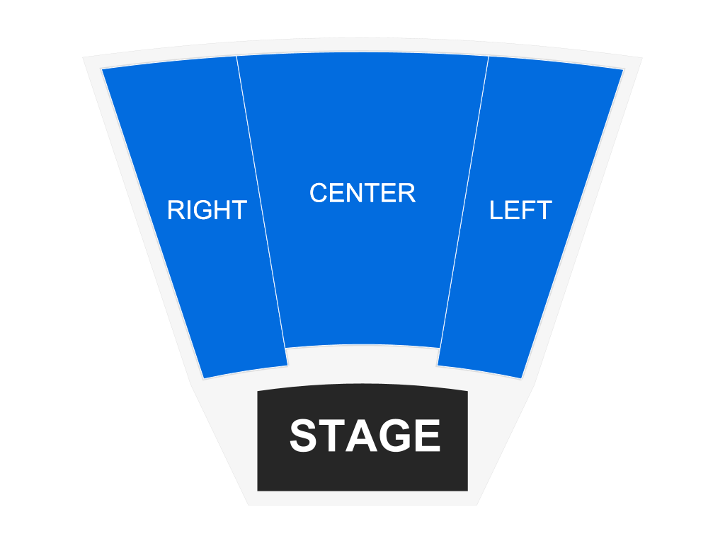 Venue seating chart for Footloose the Musical Youth Edition for reference only