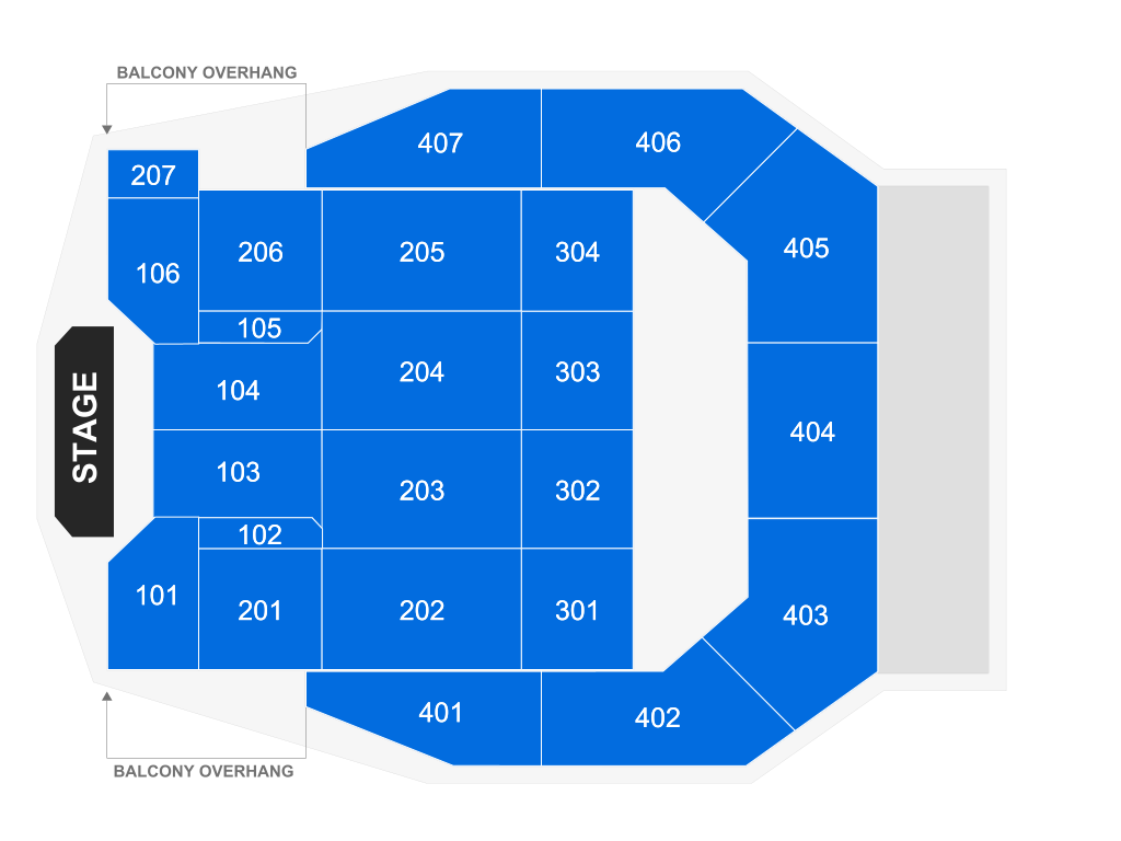 Venue seating chart for Ashley McBryde for reference only