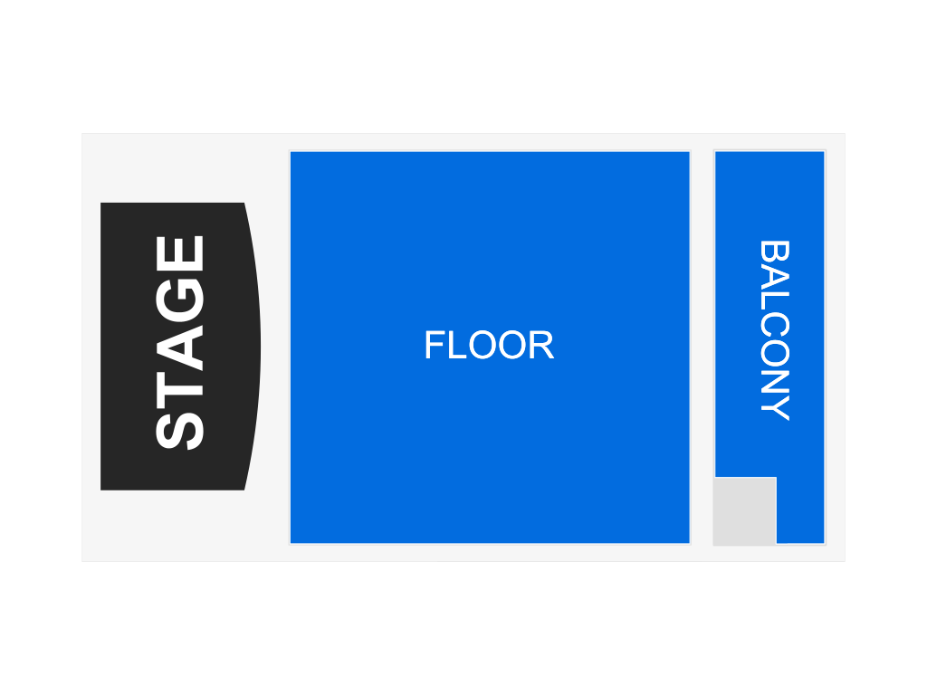 Venue seating chart for Nikki Lane for reference only