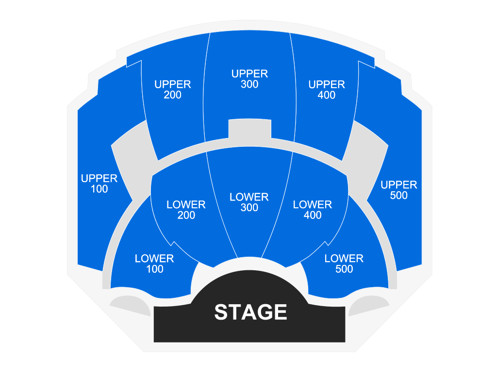 Venue seating chart for Charity Gayle for reference only