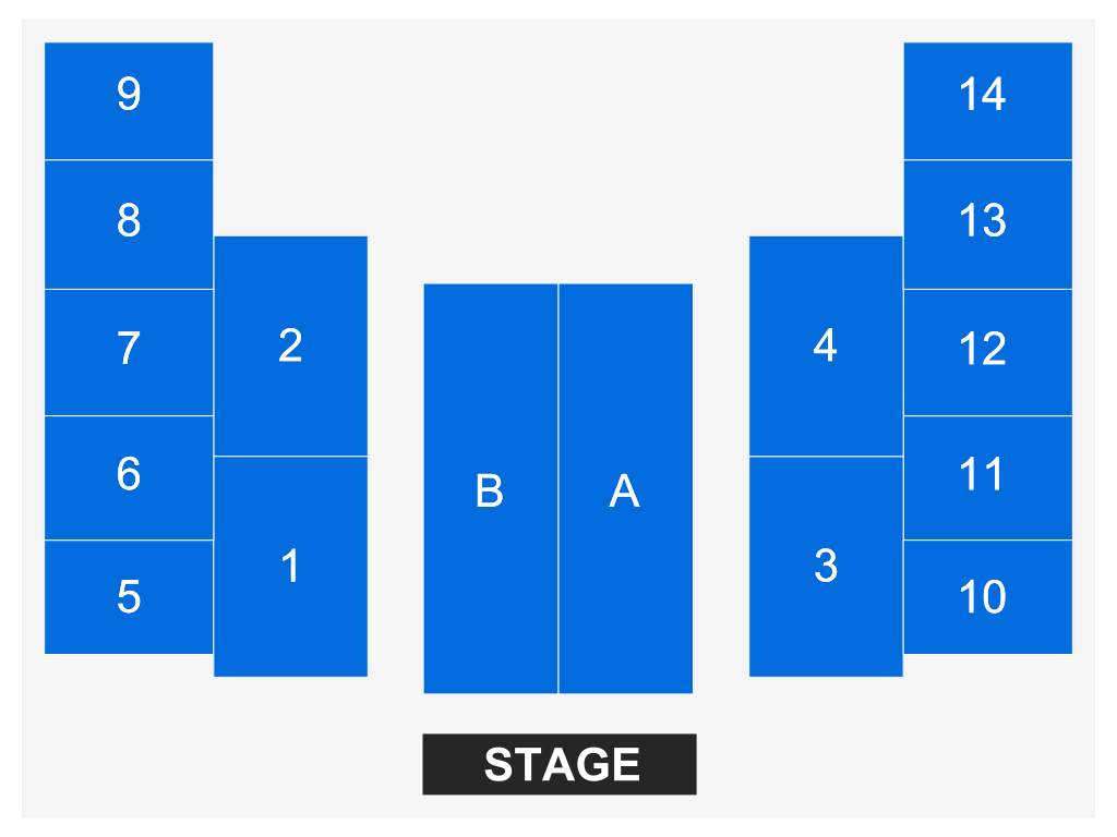 Venue seating chart for King George for reference only