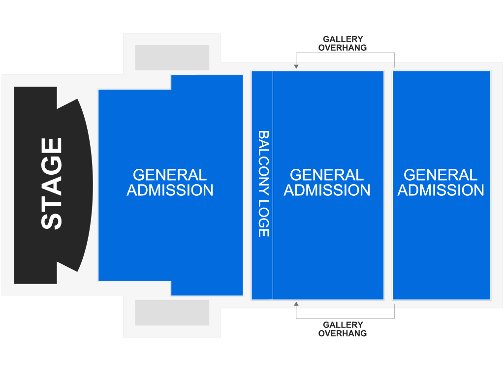 Venue seating chart for Snow Strippers for reference only