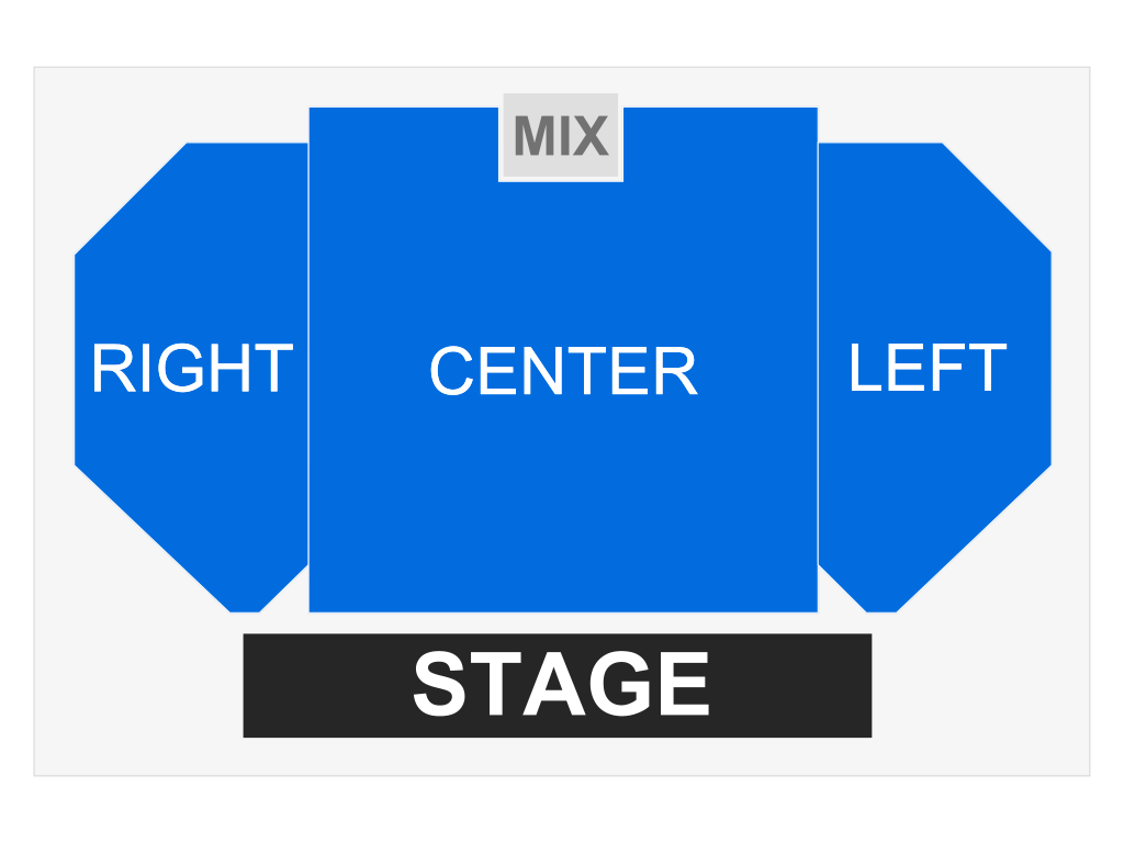 Venue seating chart for Bored Teachers for reference only