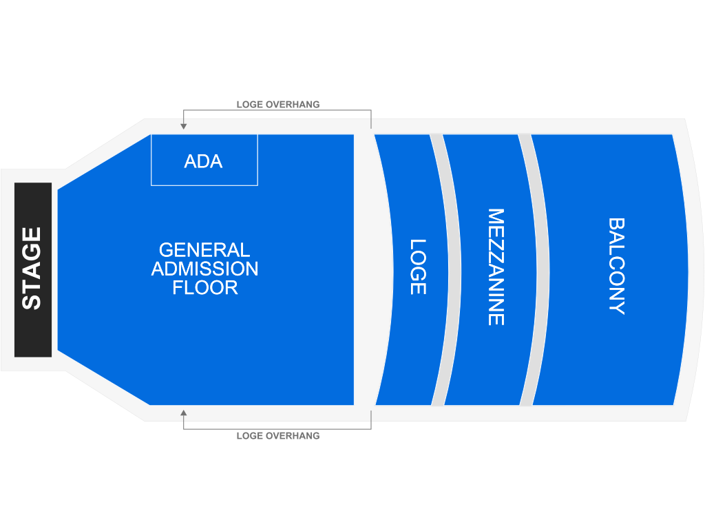 Venue seating chart for Juvenile for reference only