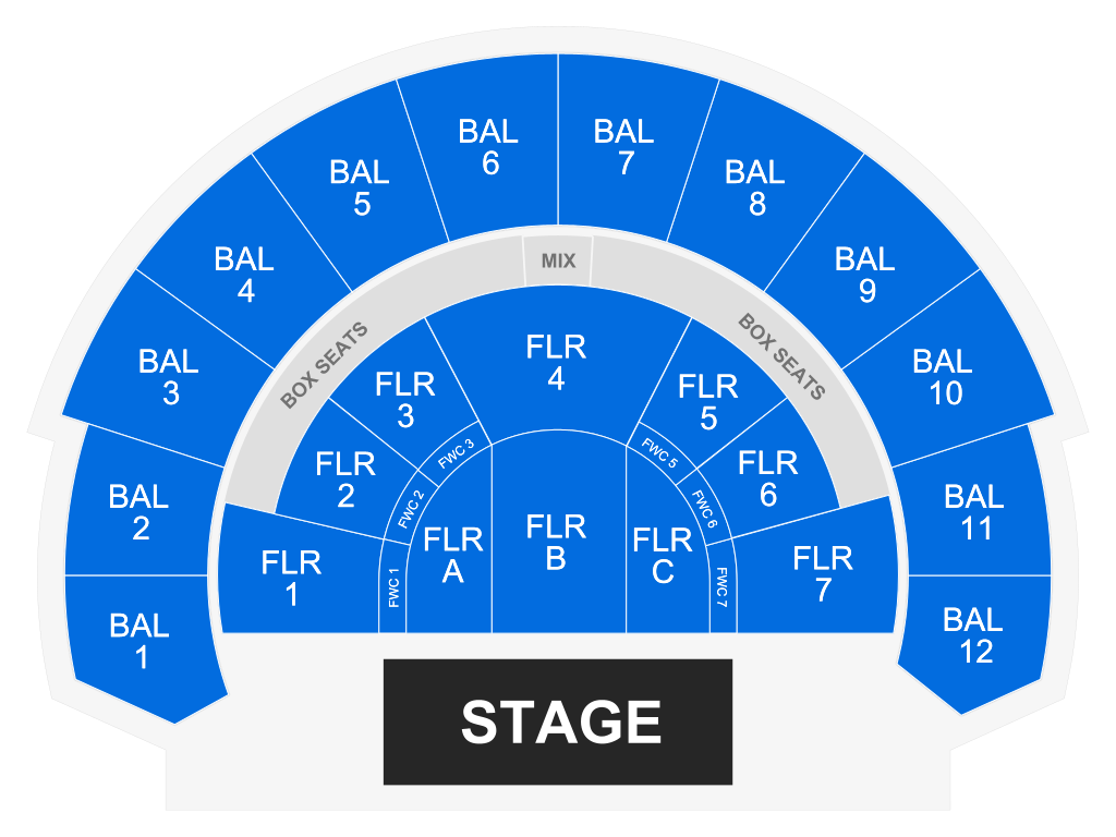 Venue seating chart for Patti Smith for reference only