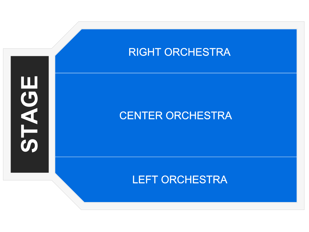 Venue seating chart for MANIA: The ABBA Tribute for reference only