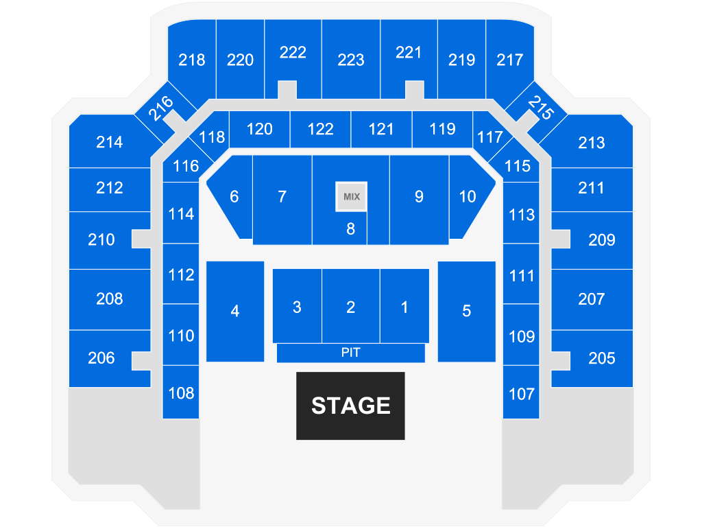 Venue seating chart for David Byrne for reference only