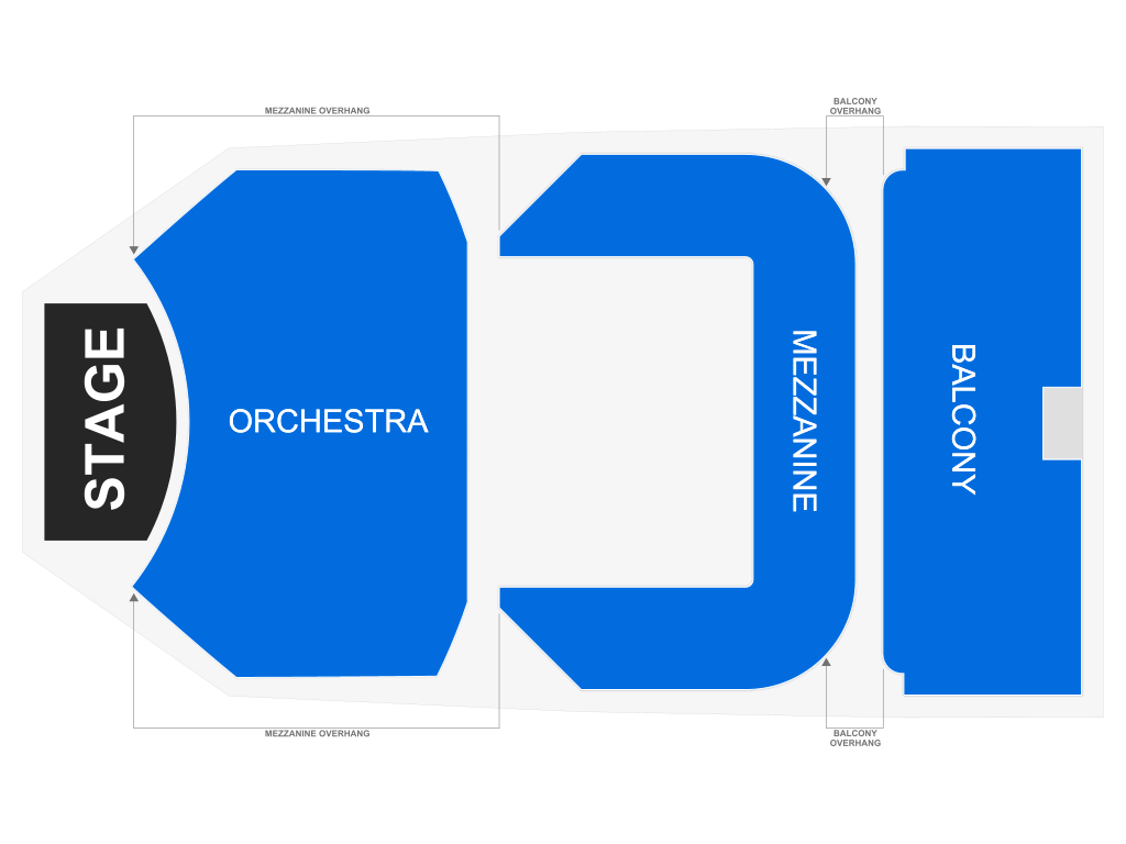 Venue seating chart for Air Supply for reference only