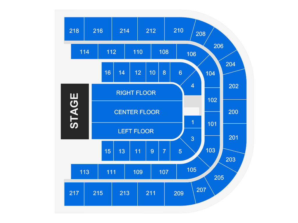 Venue seating chart for PlayStation: The Concert for reference only
