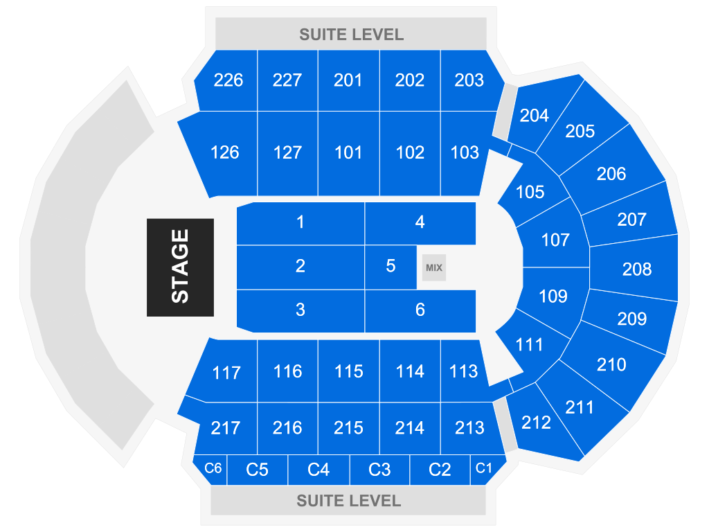 Venue seating chart for Palomazo Norteno for reference only