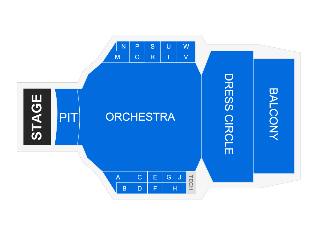 Venue seating chart for Lucy Darling for reference only