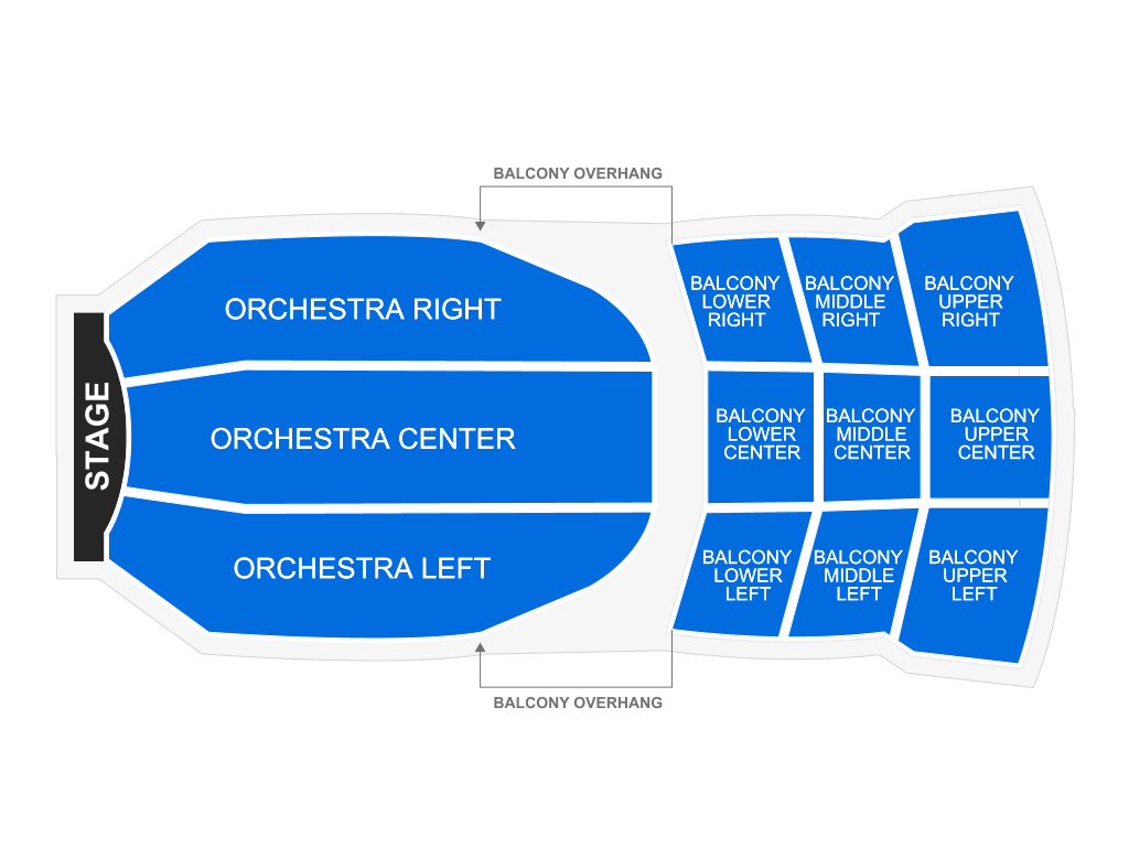 Venue seating chart for Yolanda Del Rio for reference only