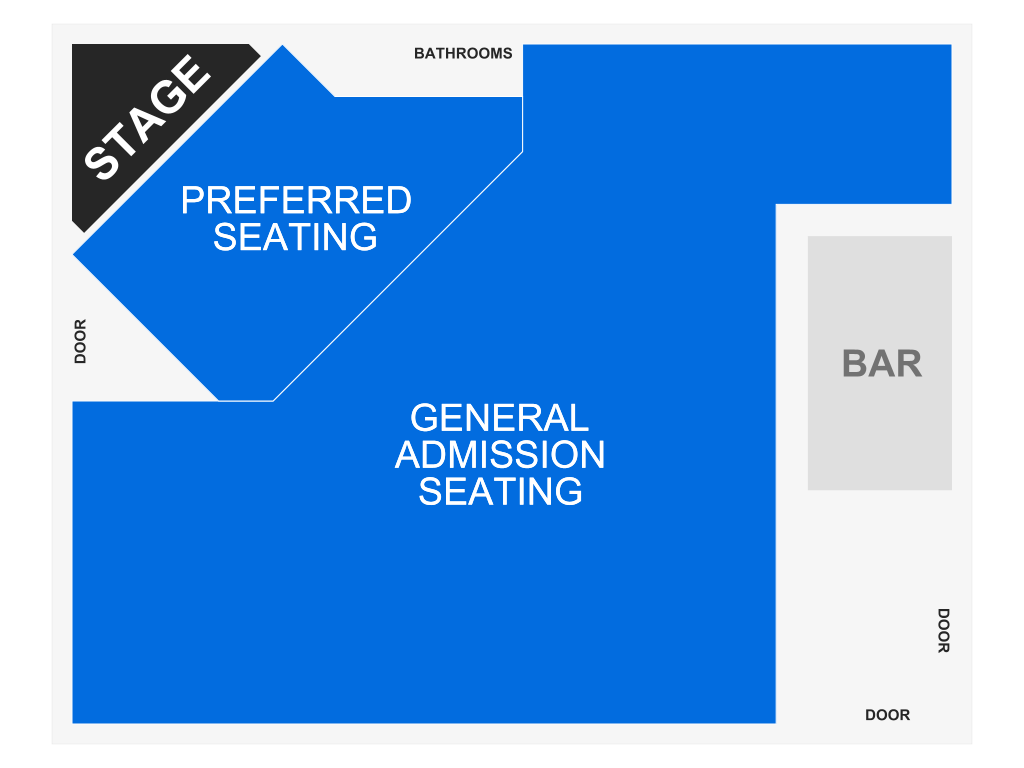 Venue seating chart for Comedy Allstars for reference only