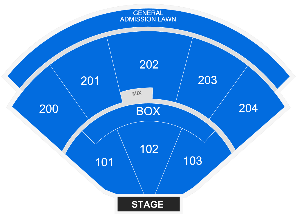 Venue seating chart for Train for reference only
