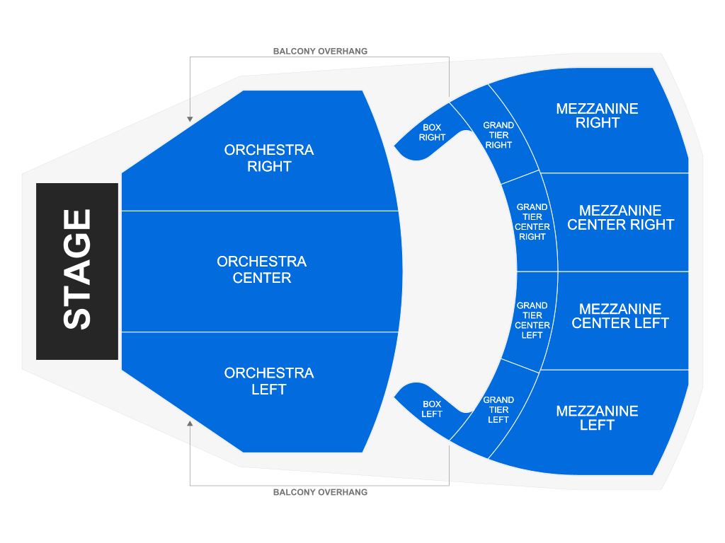 Venue seating chart for The McCartney Years for reference only
