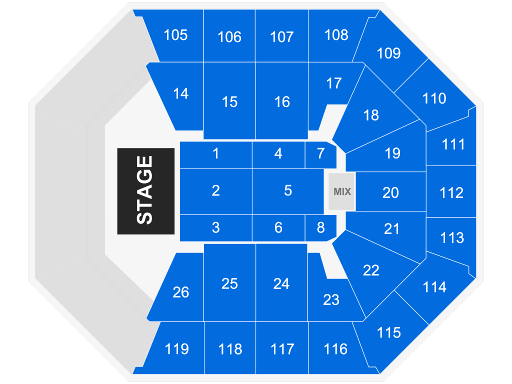 Venue seating chart for Straight No Chaser for reference only