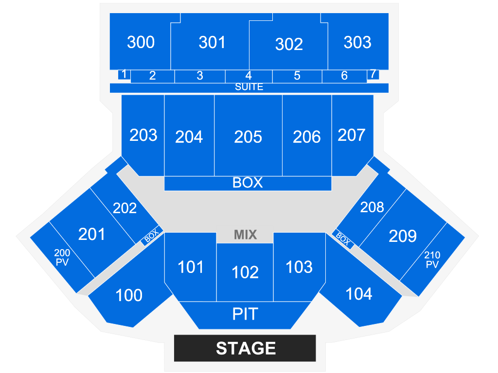 Venue seating chart for Zakk Sabbath for reference only