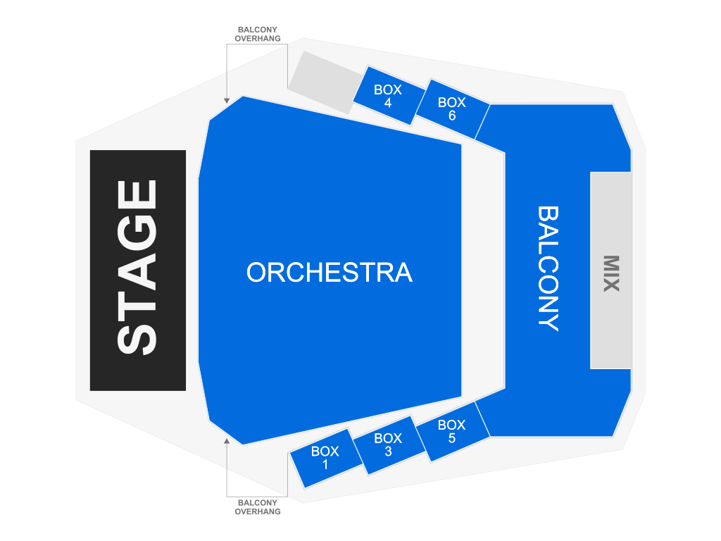 Venue seating chart for Endea Owens for reference only