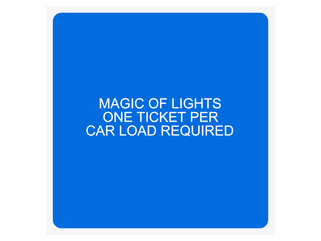 Venue seating chart for Magic Of Lights for reference only