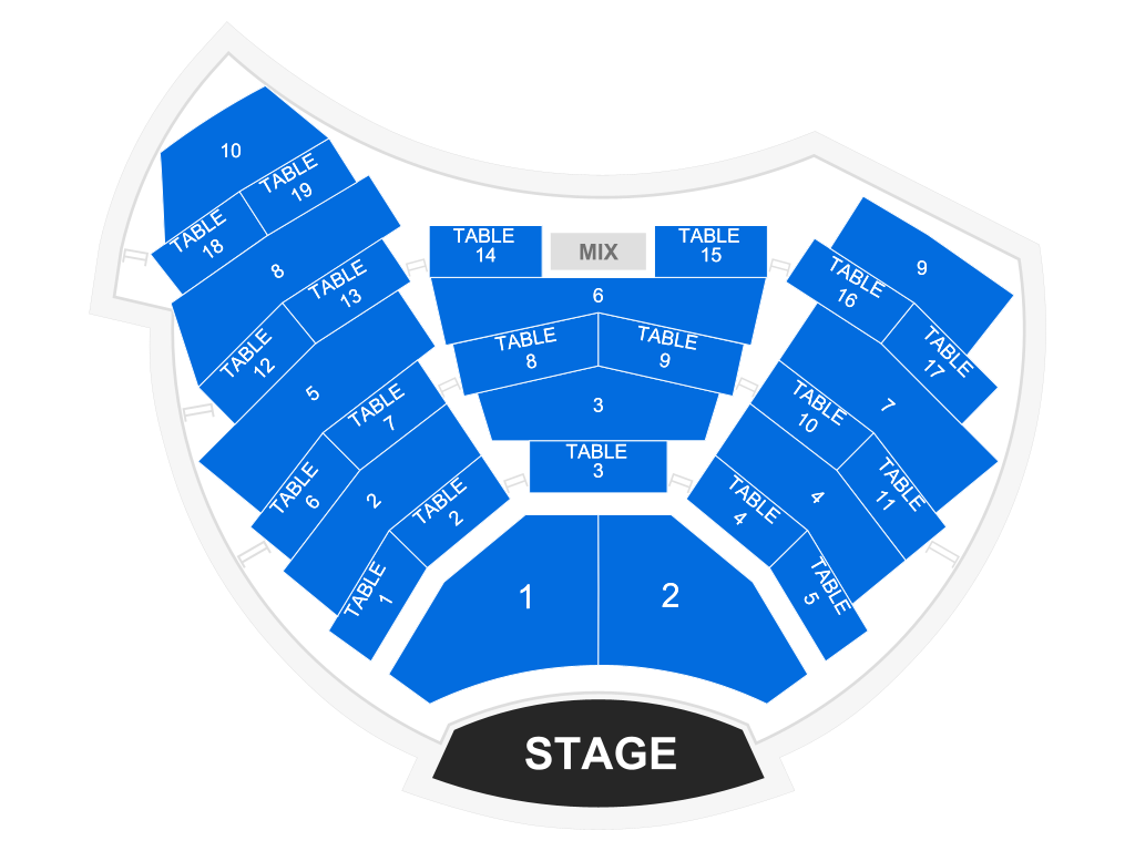 Venue seating chart for Danity Kane for reference only