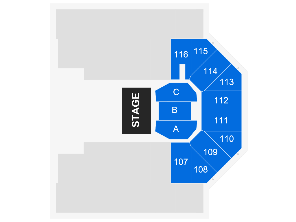 Venue seating chart for NUTCRACKER! Magical Christmas Ballet for reference only