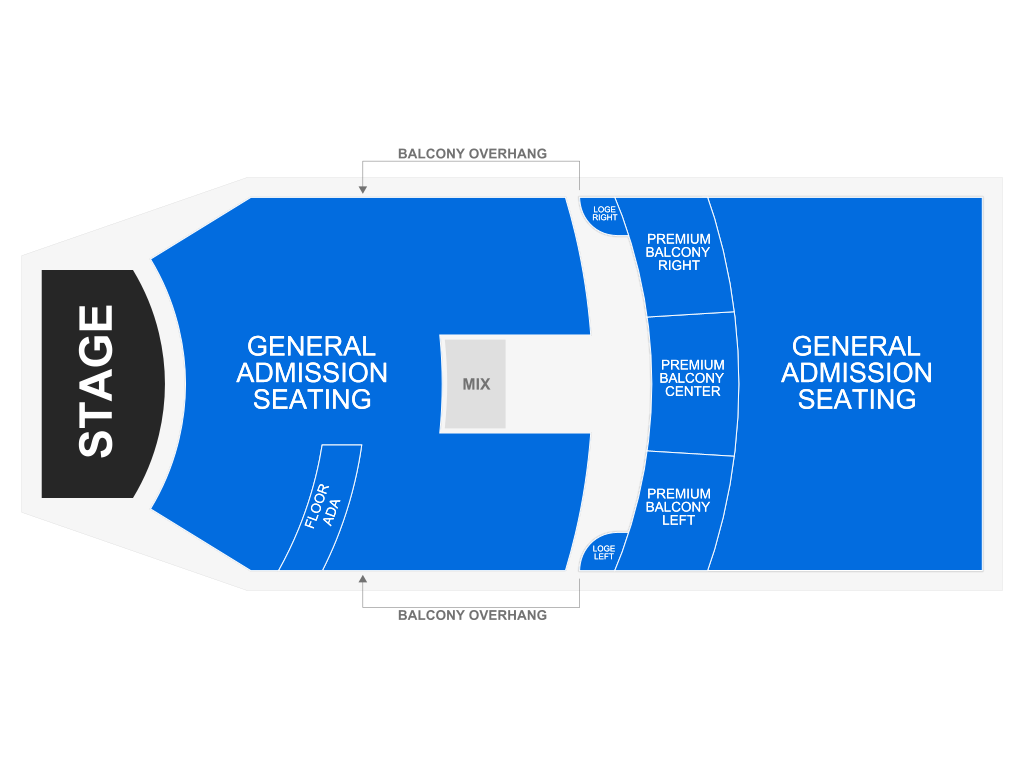 Venue seating chart for Paula Poundstone for reference only