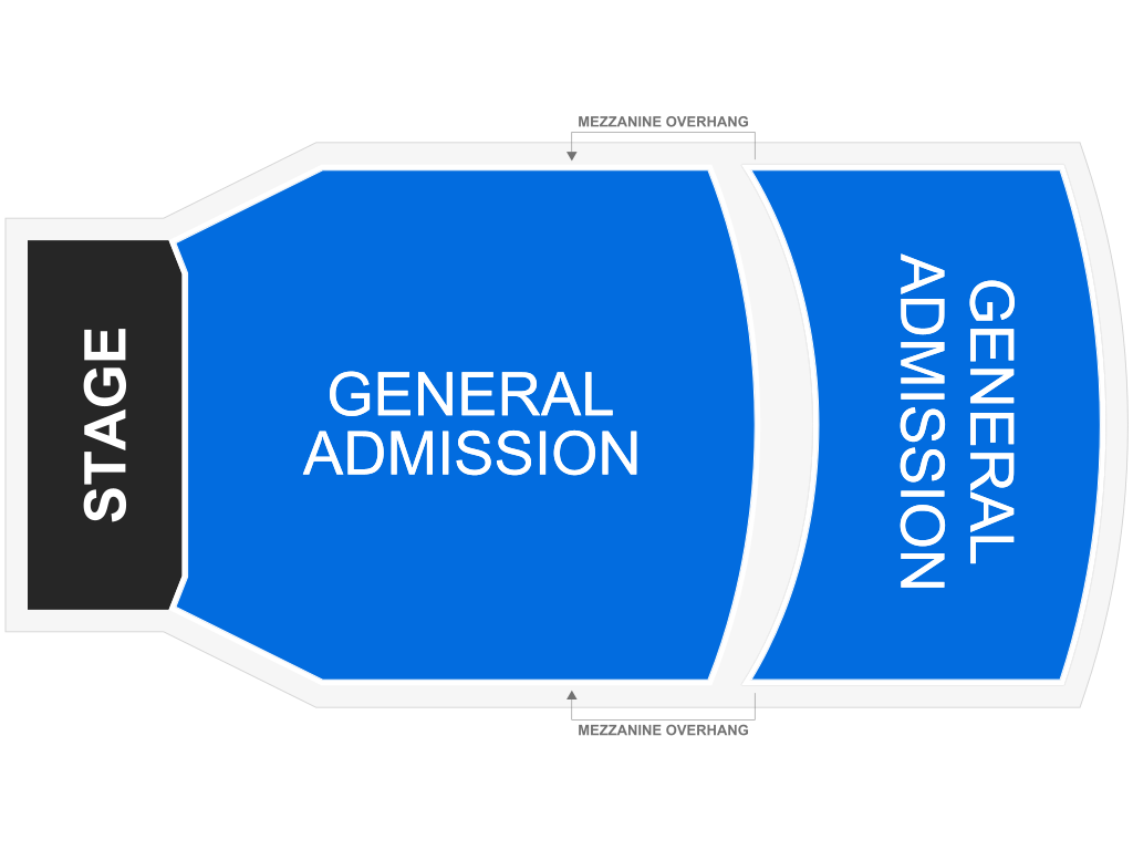 Venue seating chart for Boise State University Department of Music for reference only