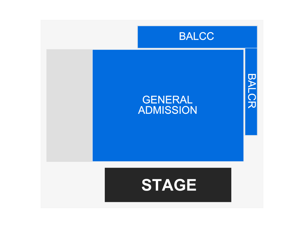 Venue seating chart for GZA for reference only