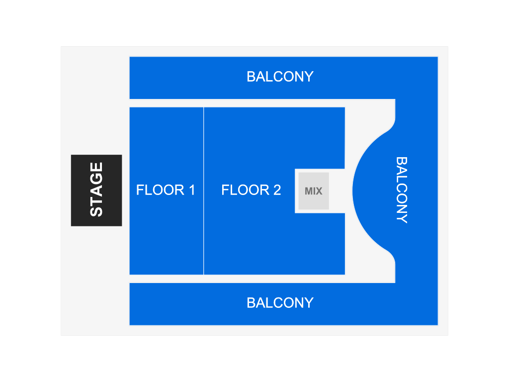 Venue seating chart for Demetri Martin for reference only