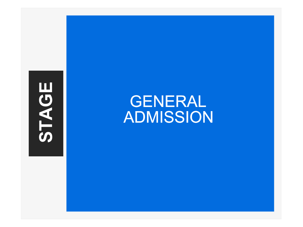 Venue seating chart for Full Blown Chaos for reference only