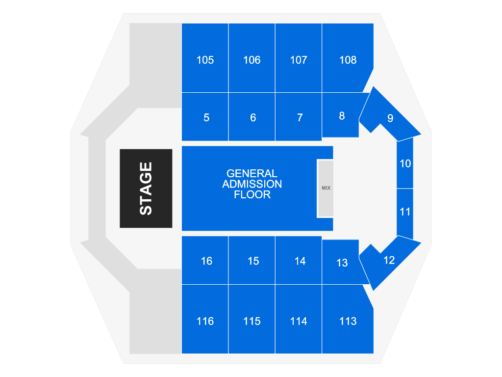 Venue seating chart for YUNGBLUD for reference only