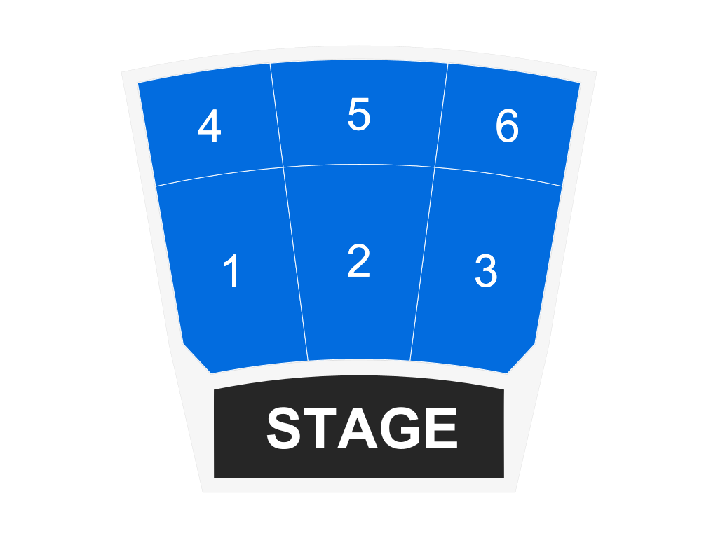 Venue seating chart for The Importance of Being Earnest for reference only