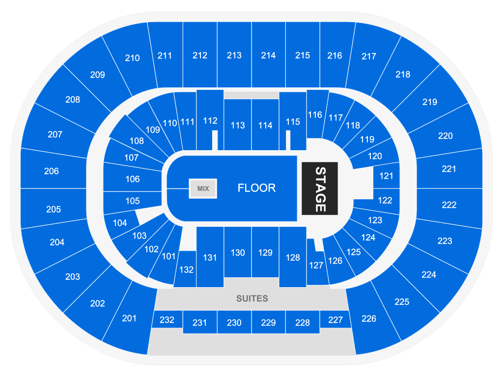 Venue seating chart for Test Attractiön for reference only