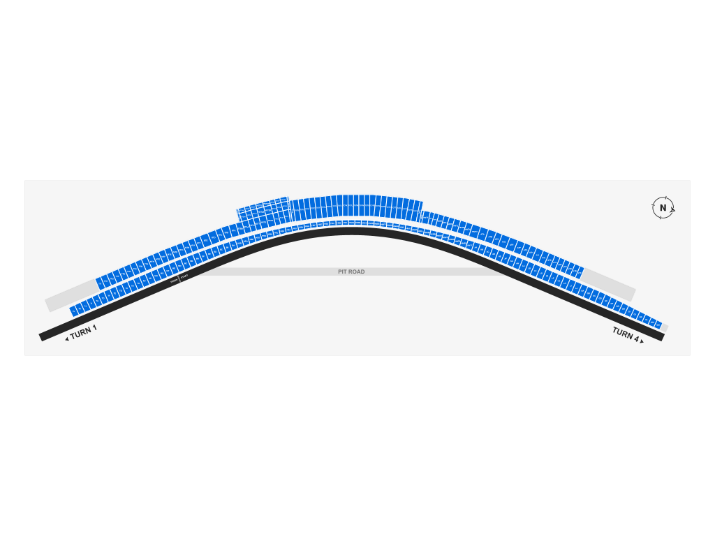 Venue seating chart for NASCAR O'Reilly Auto Parts Series Ag-Pro 300 for reference only