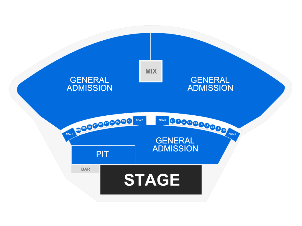 Venue seating chart for Ethel Cain for reference only