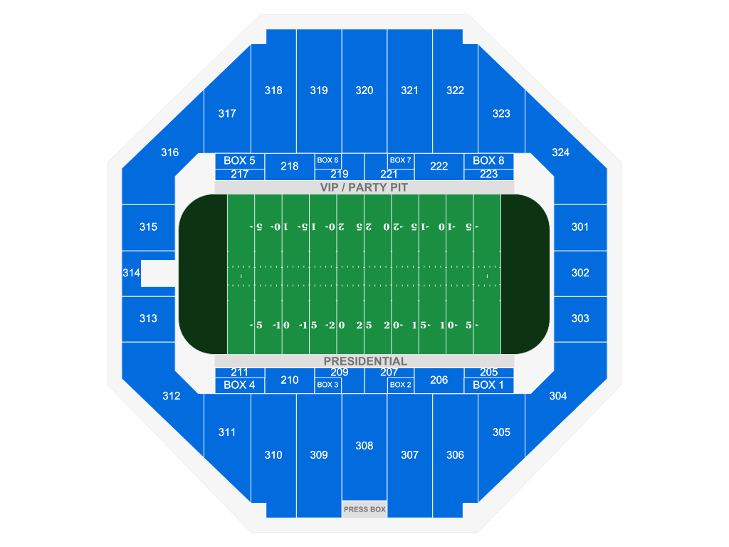 Venue seating chart for Salina Liberty for reference only
