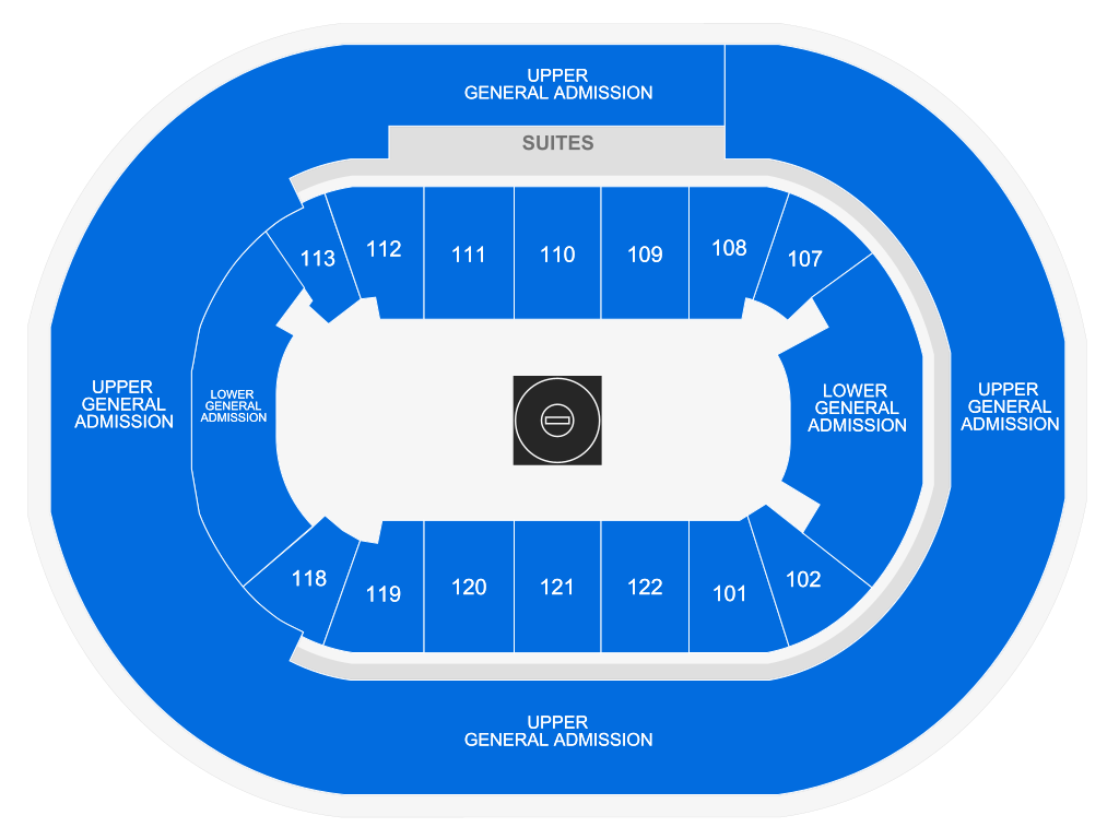 Venue seating chart for National Duals Invitational for reference only
