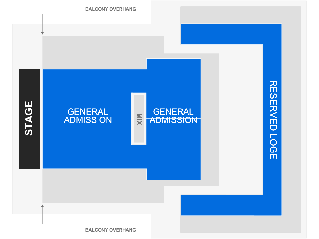 Venue seating chart for Lasso for reference only