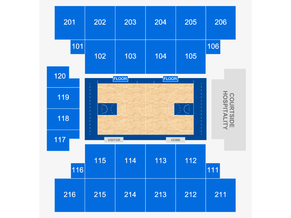 Venue seating chart for ESPN Events Invitational for reference only