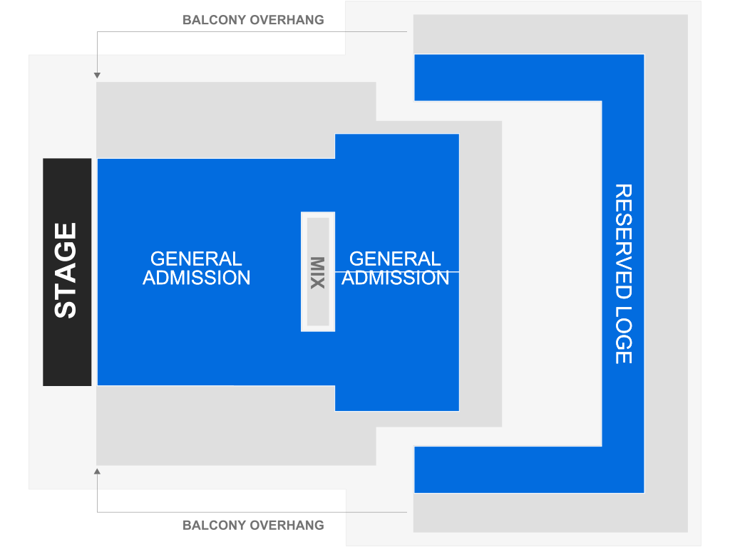 Venue seating chart for Niko Moon for reference only