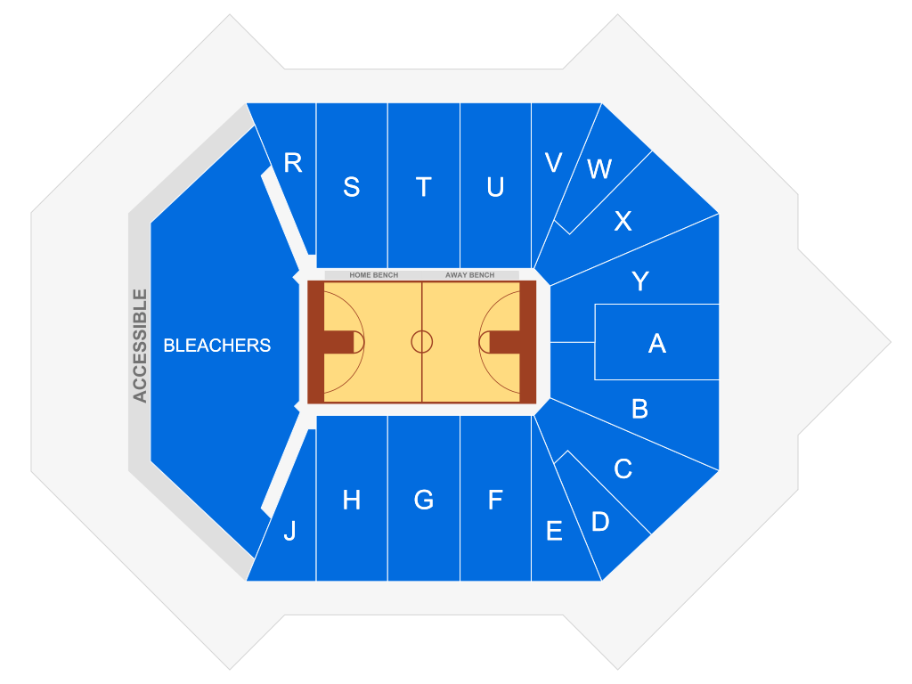Venue seating chart for Florida A&M Rattlers Mens Basketball for reference only
