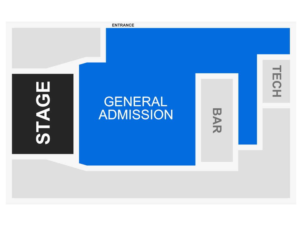 Venue seating chart for Murder By Death for reference only