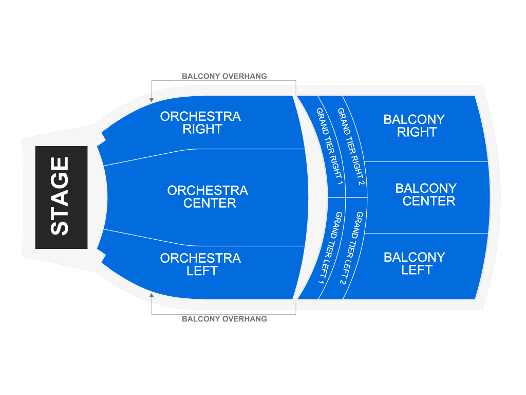 Venue seating chart for Garrison Keillor for reference only