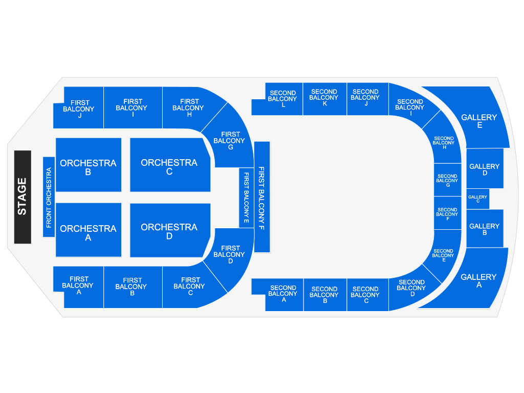 Venue seating chart for NEEDTOBREATHE for reference only