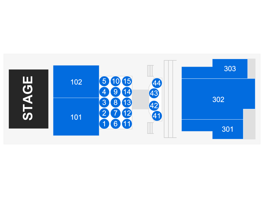 Venue seating chart for Los Lonely Boys for reference only
