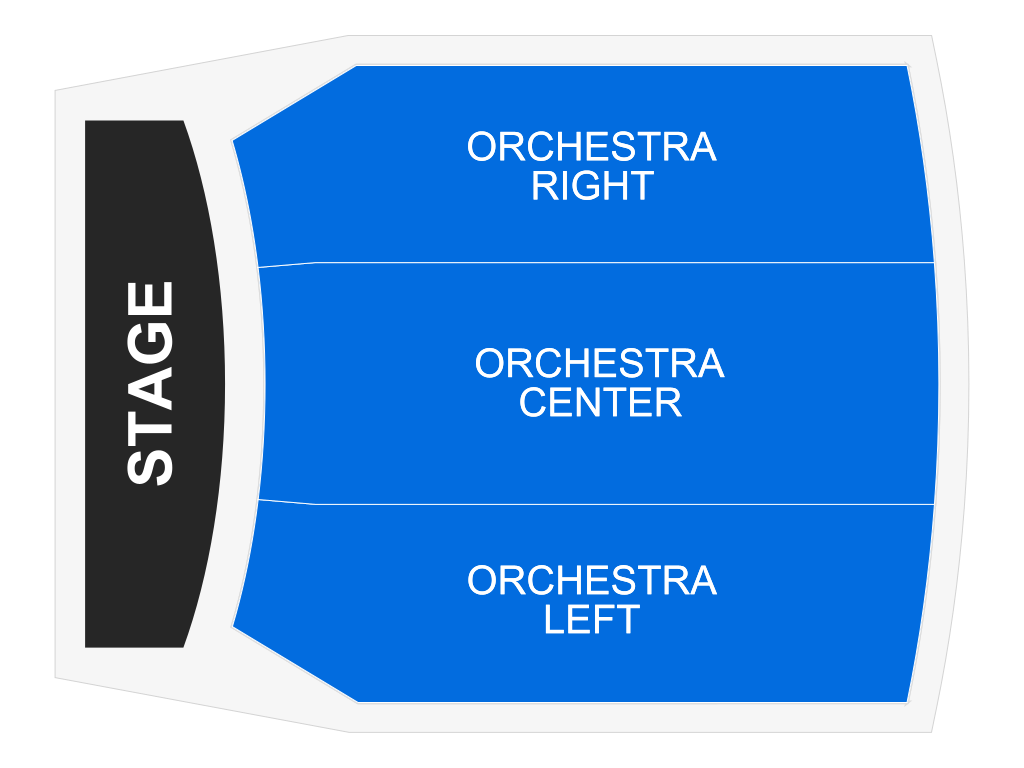 Venue seating chart for Greensboro Symphony Orchestra for reference only