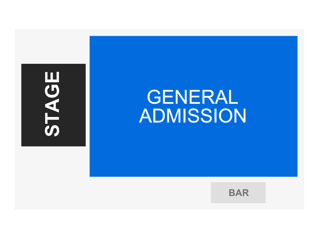 Venue seating chart for Cameron Whitcomb for reference only