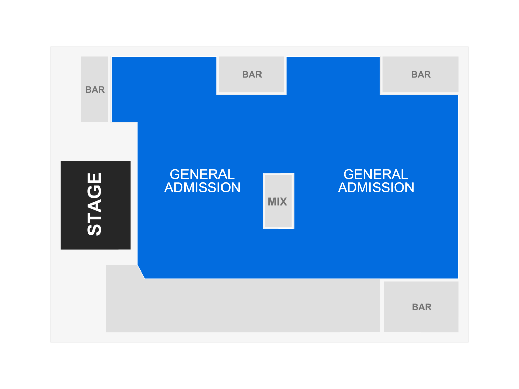 Venue seating chart for Leon Thomas for reference only