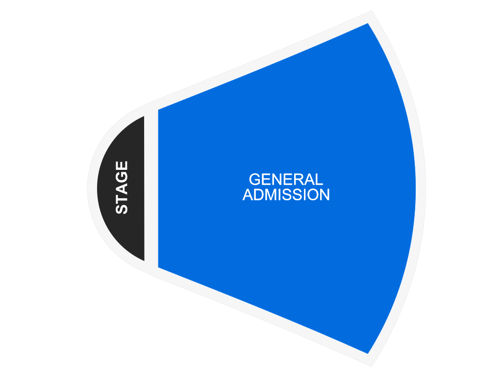 Venue seating chart for The Elovaters for reference only